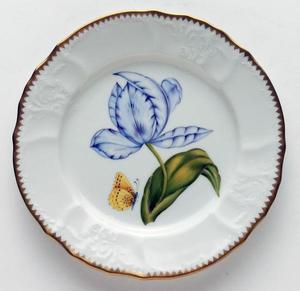 Old Master Tulips ~ Purple & Blue Tulip Salad Plate by Anna Weatherley