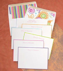 Colorful Hand Bordered Card Ensemble