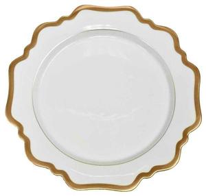 Antique White with Gold ~ Dinner Plate by Anna Weatherley