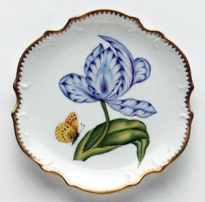 Anna Weatherley Purple & Blue Tulip Bread & Butter Plate