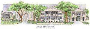 Patsy Gullett College of Charleston Sculptured Watercolor