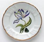 Old Master Tulips ~ Yellow, Green, Purple & Blue Tulip Salad Plate by Anna Weatherley