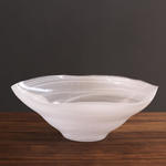 GLASS Alabaster Wave Extra Large Bowl (White)