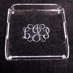 Monogrammed Square Tray