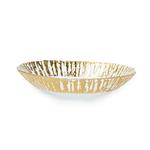 Rufolo Glass Gold Medium Oval Serving Bowl