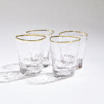 Zodax Gold Rimmed Double Old Fashioned Glasses