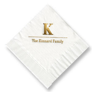 Initial & Name Foil-Stamped Napkins
