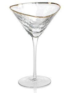 Gold Rimmed Martini Glass