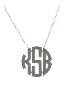 Acrylic Block Monogrammed Necklace - Small