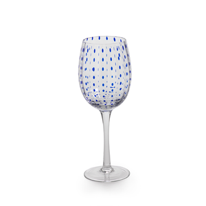 Zodax Blue Dot Wine Glasses