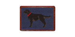 Smathers and Branson Needlepoint Black Lab Card Wallet
