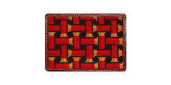 Smathers and Branson Needlepoint Shotgun Shell Weave Card Wallet