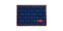 Smathers and Branson Needlepoint School of Fish Card Wallet