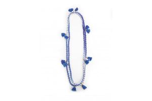 Marigold Tassel Necklace Blue