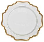 Antique White with Gold ~ Dinner Plate by Anna Weatherley