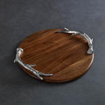 WOOD Western Antler Round Large Cutting Board