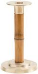 Small Bamboo Candlestick in Light Brown