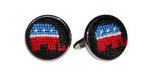 Smathers and Branson Needlepoint Republican Cufflinks