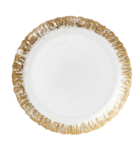 Ruffle Glass Gold Salad Plate